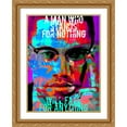 thumbnail image 2 of Stephen Chambers 25x32 Gold Ornate Wood Framed With Double Matting Wall Art Titled - Malcolm X, 2 of 6