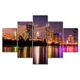 thumbnail image 1 of TISHIRON 5PCS Framed Canvas Wall Art Set,60"x40" Texas Night Landscape Canvas Art Decor, 1 of 7