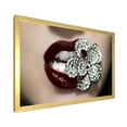 thumbnail image 2 of Designart 'Detail Of Sexy Red Girl Lips' Modern Framed Art Print, 2 of 4