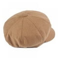 thumbnail image 3 of WBQ Women's Newsboy Hats Wool Cabbie Beret Tweed Girls Paperboy Cap Classic 8 Panel Gatsby Ivy Hat, 3 of 3
