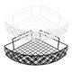 thumbnail image 2 of Bathroom Hanging Shelf Adhesive Corner Storage Rack for Shower Toilet No Drill Wall Mounted Organizer Stylish Black White Design, 2 of 4