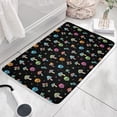 thumbnail image 3 of Black Colorful Skull Mushroom Flannel Non Slip Door Rugs,Washable Door Mats Indoor,Decorative Door Mats,Dirt-Resistant and Absorbent Doormat for Entrance,Bedroom,Kitchen,Bathroom,23.5"x16", 3 of 5