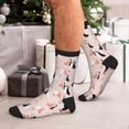 thumbnail image 7 of Rocae White And Black Rabbit for Adult Socks Casual Athletic Stretchy Loose Socks for Women Men Non-Slip Middle Tube Socks, 7 of 7
