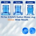 thumbnail image 3 of ZHUYING 5 pcs 3 and 5 Gallon Water Jug Cap, Silicone Reusable Replacement Cap, Non Spill Bottle Caps for 55mm Bottle Water Dispenser Caps -, 3 of 7
