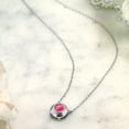 thumbnail image 4 of Gem Stone King 925 Sterling Silver Pink Mystic Topaz Pendant Necklace for Women | 2.00 Cttw | Gemstone November Birthstone | Round 8MM | With 18 inch Chain, 4 of 4