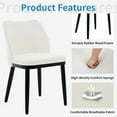 thumbnail image 5 of COZONY Dining Chairs Set of 6, Upholstered Fabric Side Chairs with Padded Seat and Wood Legs for Kitchen and Dining Room,White+Beige, 5 of 7