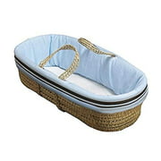 Baby Doll Bedding Hotel Style Moses Basket, Blue