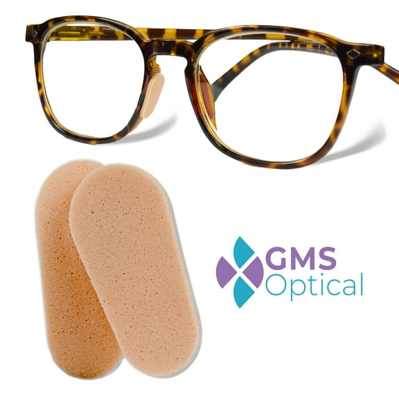 GMS Optical Tear Drop Adhesive Foam Nose Pads - 15mm Peach (5 Pair)