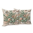 thumbnail image 5 of Ambesonne Floral Eucalyptus Throw Pillow Cover Pack of 2, Boho Wild Abloom, 2 Pcs-36"x36", Pale Rose Laurel Green, 5 of 5