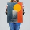 thumbnail image 4 of Mustard On Steel Abstract Textured Style Large Wall Art Poster Print Thick Paper 18X24 Inch, 4 of 5