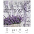 thumbnail image 5 of Purple Vintage Lavenders Wrap Around Bed Skirts for King Bed 18" Drop,Bed Skirt with Adjustable Elastic Belt Dust Ruffle Bed Valance for Bedroom Hotel Farmhouse Wooden Retro Art Bed Frame Cover, 5 of 7