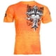Affliction Men's T-Shirt - Vanish Black/Orange, 100% Cotton Regular Fit