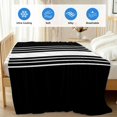 thumbnail image 4 of Black White Stripe Cooling Blanket, Lightweight Breathable Summer Throw Blanket with Double Sided Cold Effect,Modern Rustic Vertical Striped Picnic Beach Blankets Bed Sheet for Hot Sleepers 50"x60", 4 of 8