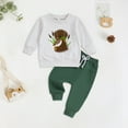 thumbnail image 2 of UYYX 18 Months Boy Clothes Boy Clothes Toddler Boy Sweatshirt Outfit Long Sleeve Shirt Jogger Pants Fall Outfits Winter Clothes Set 12-18 Months, 2 of 5