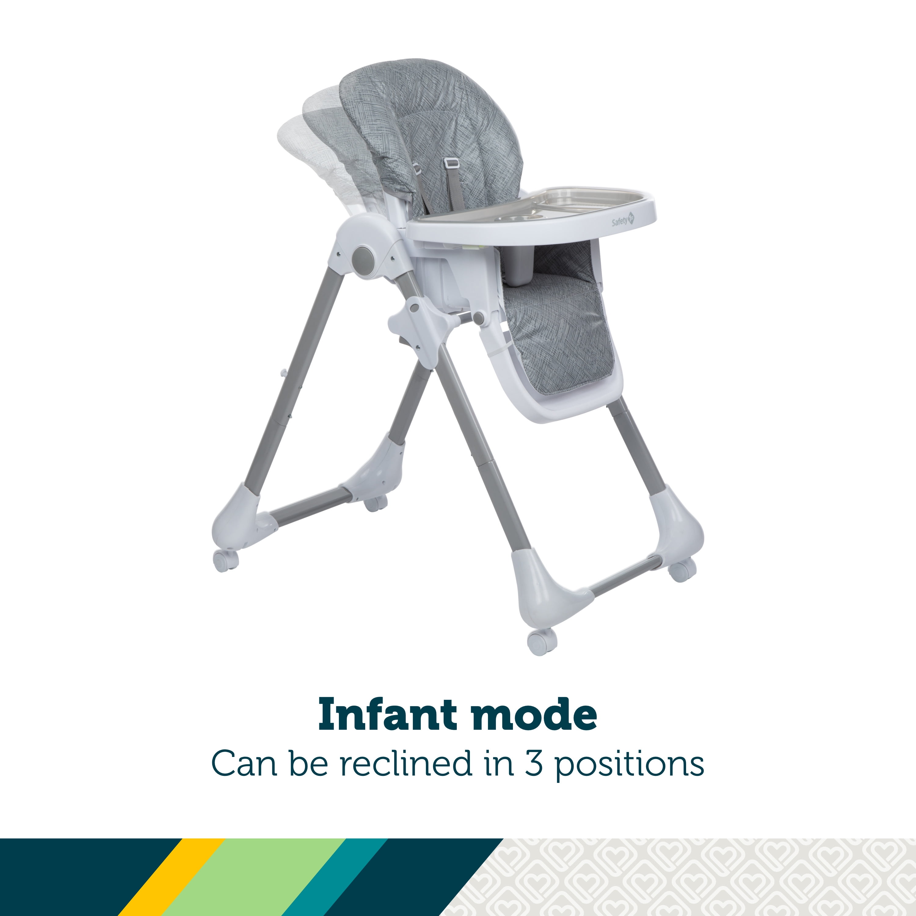 Safety 1st 3-in-1 Grow and Go High Chair, Raindrop, Toddler