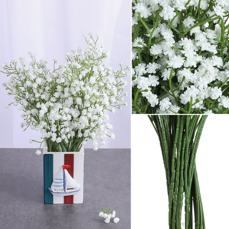 10pcs Artificial Baby Breath Flowers Gypsophila Bouquets Real