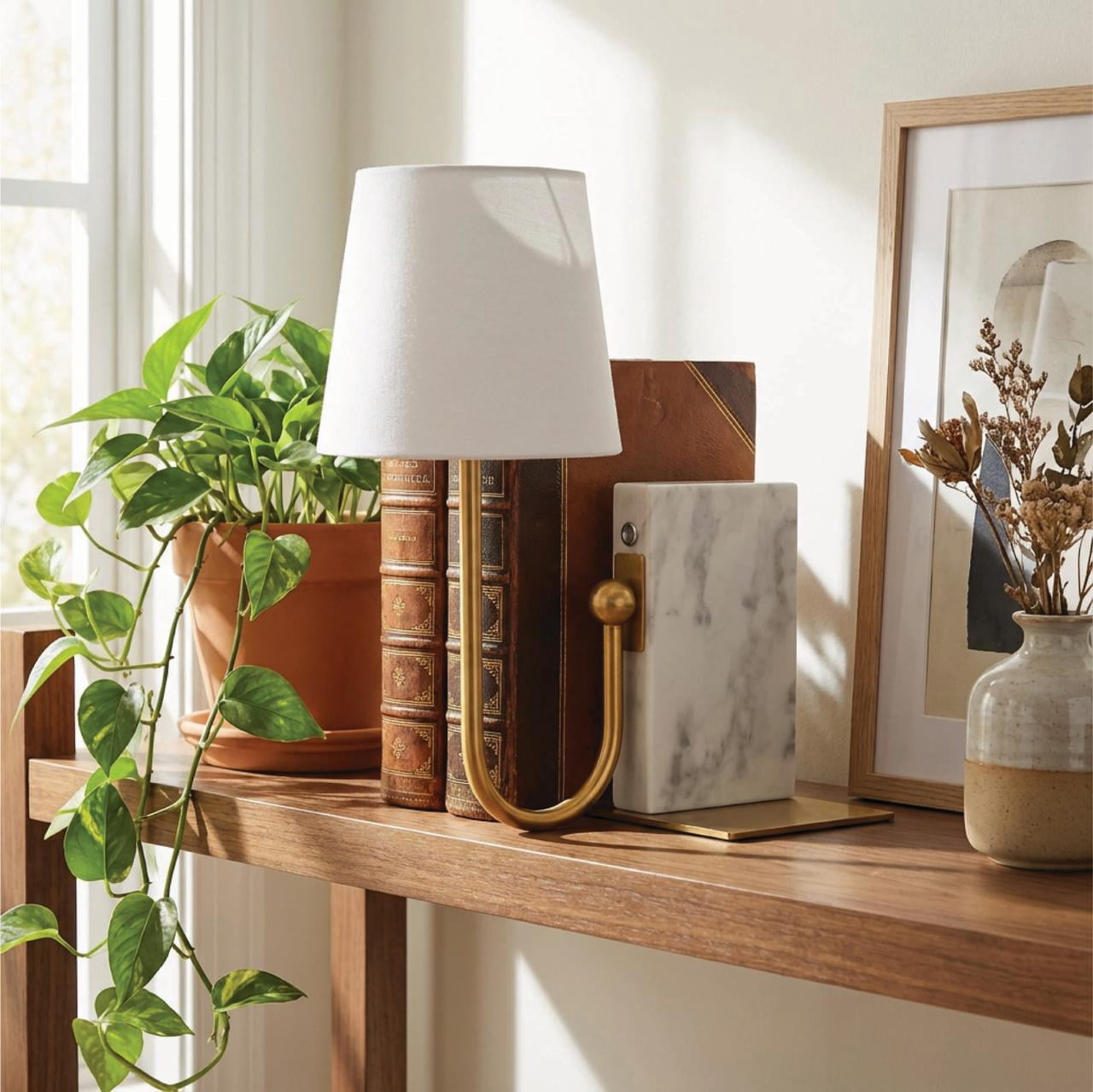 Home Decor Collection Marble Sconce Light Bookend