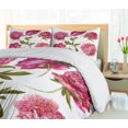 thumbnail image 5 of Ambesonne Floral Duvet Cover Set, Spring Buds Vivid Tones, 2-Calking, Olive Green Magenta, 5 of 7