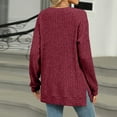 thumbnail image 3 of Plebaso Fall Tops for Women Knit Long Sleeve Tunic Lightweight Casual Pullover Sweater Shirts, 3 of 7
