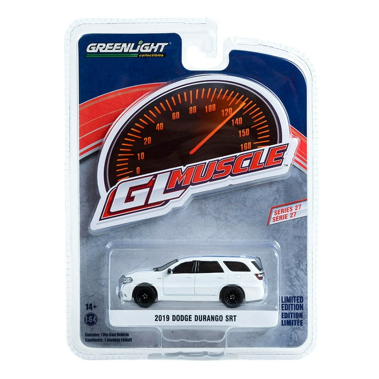 2019 Dodge Durango SRT, White w/Blue Stripes - Greenlight 13320E