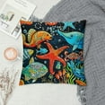 thumbnail image 2 of Life Fitted Sheet Queen,Whale Octopus Crab Tortoise Goldfish Bed Cover,Sea Animal Theme Bedding  for Kids Teens Room Decor,Watercolor Bed Sheets with  Pillowcases, 2 of 5