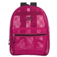 thumbnail image 2 of Solid Color Transparent See Through Mesh Stadium Approved Backpack for Travel and Commuting in Pink, 2 of 2
