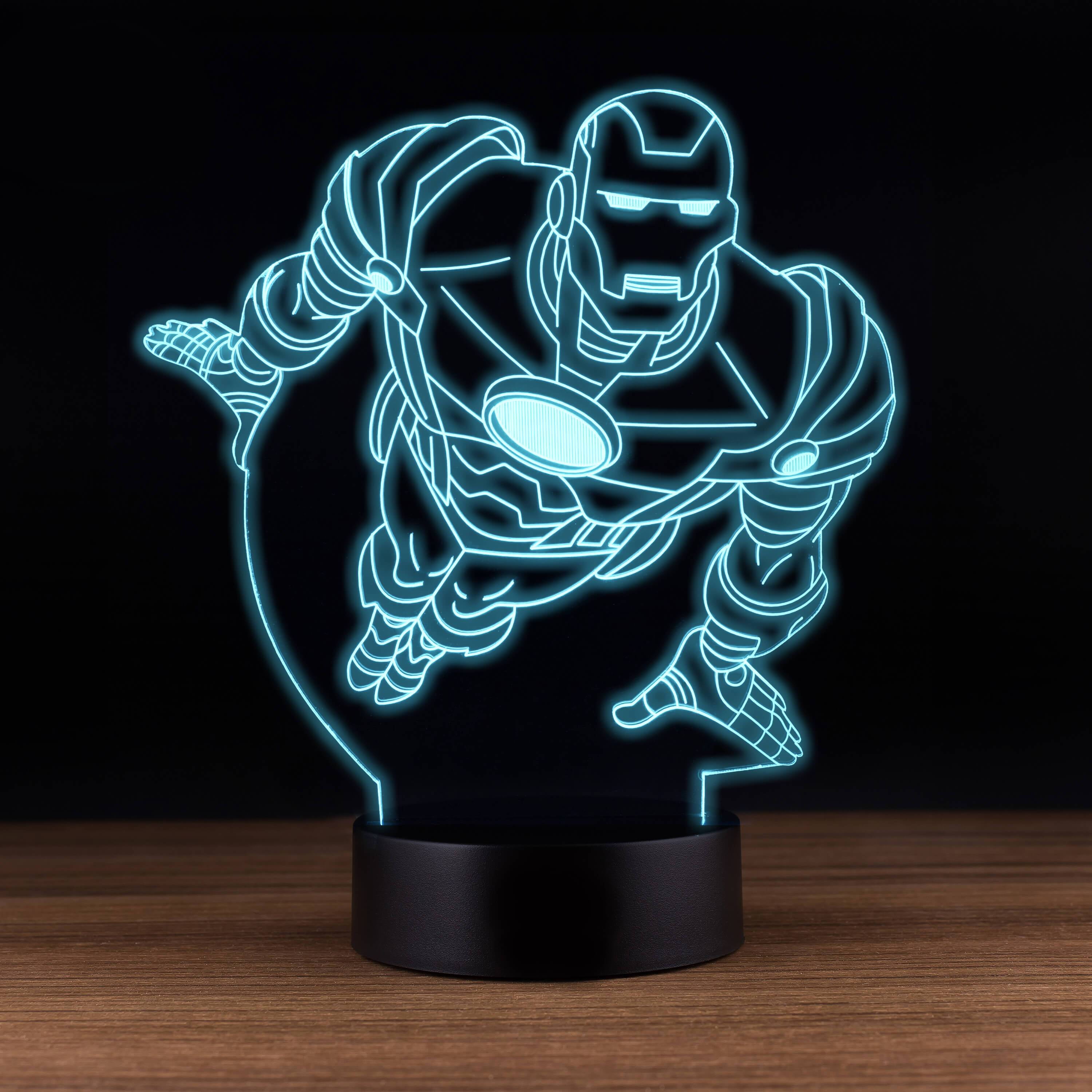 3D LED LIGHT SUPERMAN 7 COLOR CHANGE REMOTE CONTROL GIFT NIGHT LIGHT ACRYLIC 