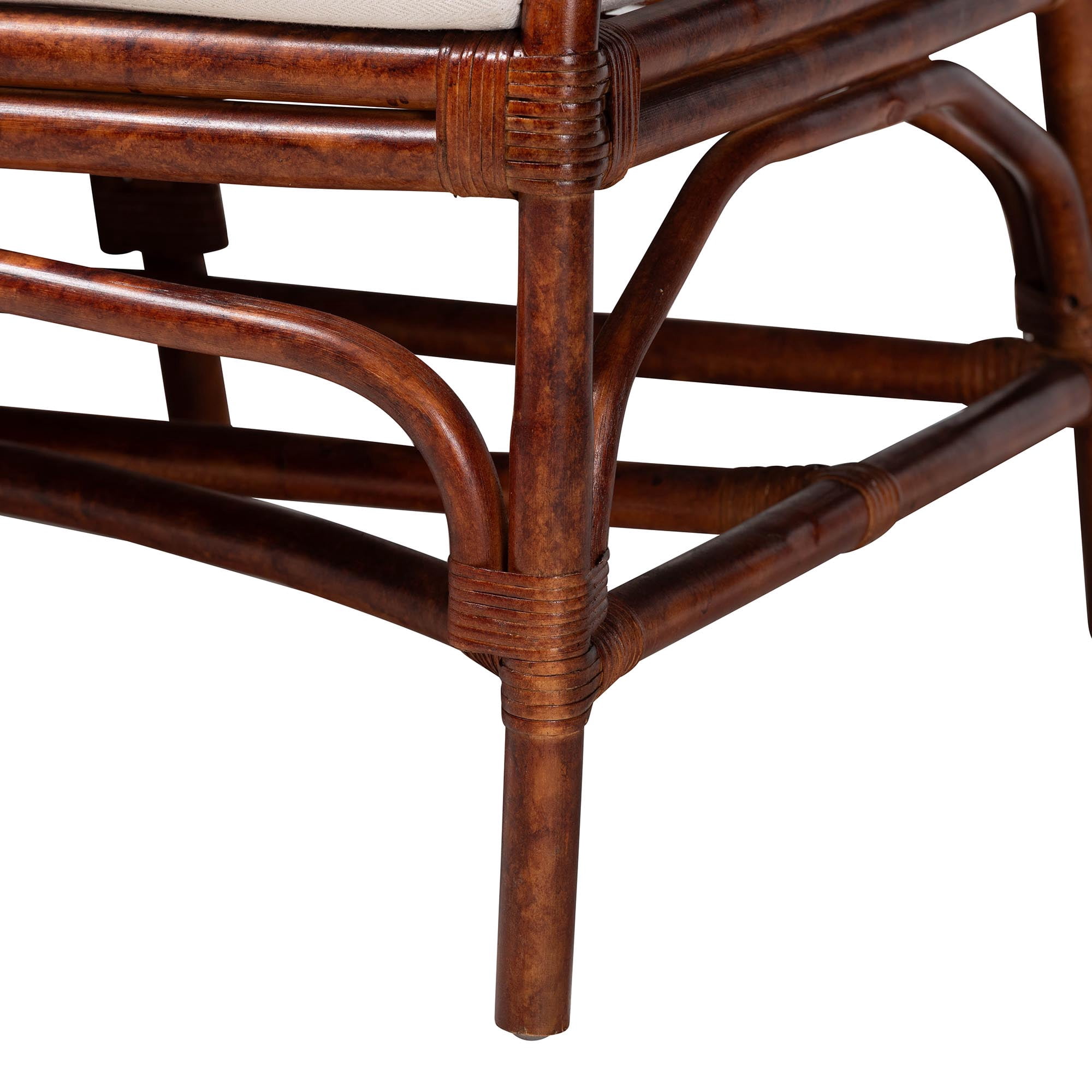 bali & pari Aella Boho Loveseat Bench, Marbled Tortoise Brown