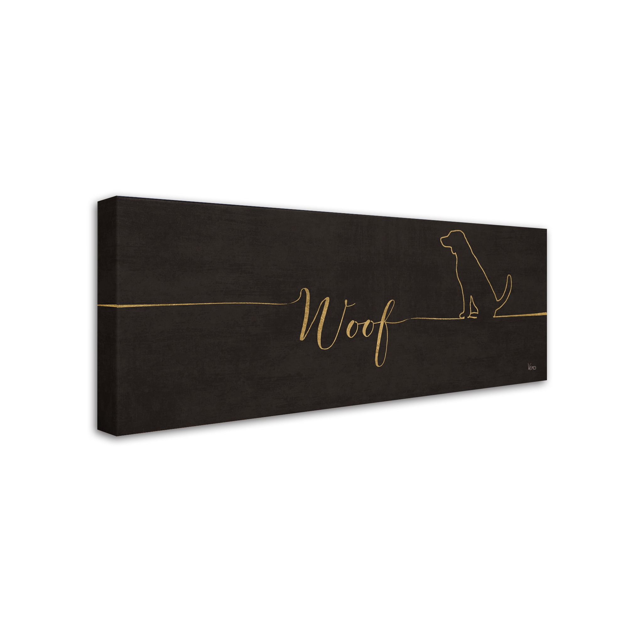 Trademark Fine Art 'Underlined Dogs IV Black' Canvas Art by Veronique Charron