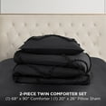 thumbnail image 4 of Juicy Couture Diamond Twin Comforter Set - Ruffle 2-Piece Machine Washable Reversible Bedding Comforter Set, Black, 4 of 4