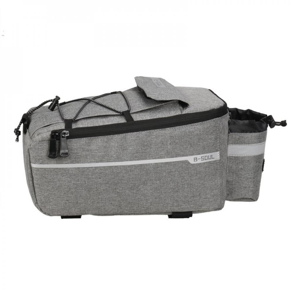 Clearance Sale!Bicycle Bag Insulated Trunk Cooler Pack Cycling Bicycle Rear Rack Storage Luggage Pouch Reflective MTB Bike Pannier Shoulder Bag Gray