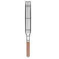 thumbnail image 1 of justharion BBQ Basket Iron Wire Kebab Grilling Rack Rectangle Wooden Handle Rust Protection Barbecue Vegetable Clip Shrimp Sausage Meat, 1 of 7
