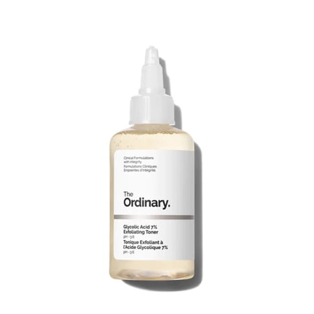 The Ordinary Glycolic Acid 7% Exfoliating Toner, Brightening and Smoothing Daily Toner for More Even-Looking Skin Tone, 3.4 Fl Oz