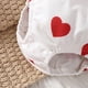 thumbnail image 4 of Gibobby Mameluco para niño de manga larga con estampado de algodón para niñas recién nacidas, mono con diademas para el día de San Valentín de otoño(Blanco, 9-12 Meses), 4 of 5