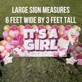 thumbnail image 2 of VictoryStore Jumbo It’s A Girl Pink Yard Signs with Stakes, 72x36 Inches, It's A Girl Oversized EZ Yard Card 7 Pcs, Welcome Home Baby Lawn Sign Gender Reveal Baby Shower, 2 of 9