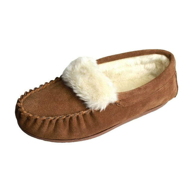 Eastern Counties Leather Mocassins Doublés en Peluche Zoe pour Femmes