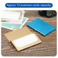 thumbnail image 6 of Uxcell 3.6x2.3x0.3 Inch Name Cards Case Alloy Business Card Holder 2 Pack Gold Blue, 6 of 6