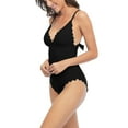thumbnail image 2 of Anferry Women's Scalloped One-Piece Swimsuit Monokini Swimwear, 2 of 6