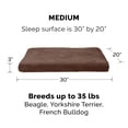 thumbnail image 2 of FurHaven Pet Dog Bed | Cooling Gel Memory Foam Orthopedic Quilted Suede Mattress Pet Bed for Dogs & Cats, Espresso, Medium, 2 of 6