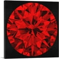 thumbnail image 1 of ARTCANVAS Red on Black Round Brilliant Cut Diamond Jewel Canvas Art Print - Size: 18" x 18" (1.50" Deep), 1 of 9