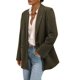 thumbnail image 1 of Blazer PRETTYGARDEN Mujer Invierno Pana Verde Militar XXL, 1 of 8