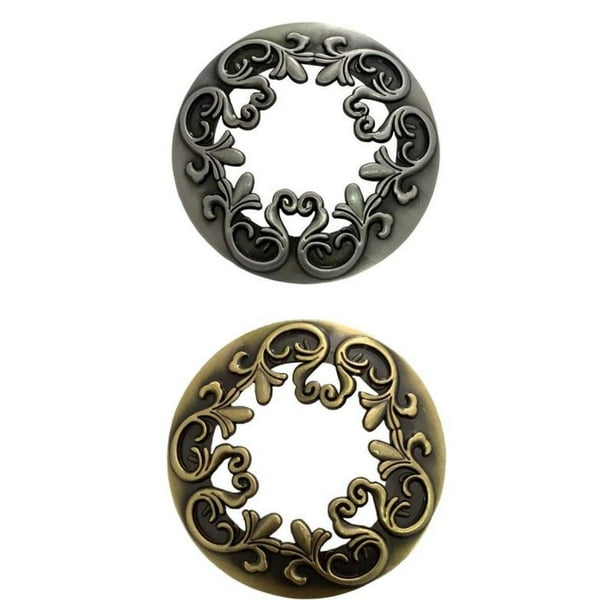 Set of 2 Candle Jar Lid Zinc Alloy Topper Burn Evenly Shade Home Decor Silver Copper