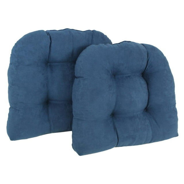 Coussin de Chaise de Salle à Manger Capitonné en Microsuède en Forme de U de 19 Po (Ensemble de 2)