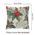 thumbnail image 4 of BANET Decorative Throw Pillow Case Pack of 2, Christmas Pattern in Buds Branches Natural , Couch Bedroom Living Room Cushion Cover，Pink Green White 24x24in, 4 of 7