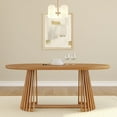 thumbnail image 2 of Plank+Beam 72" Lido Rectangular Dining Table, Solid Wood Minimalist Kitchen Table for 6, Pecan, 2 of 10