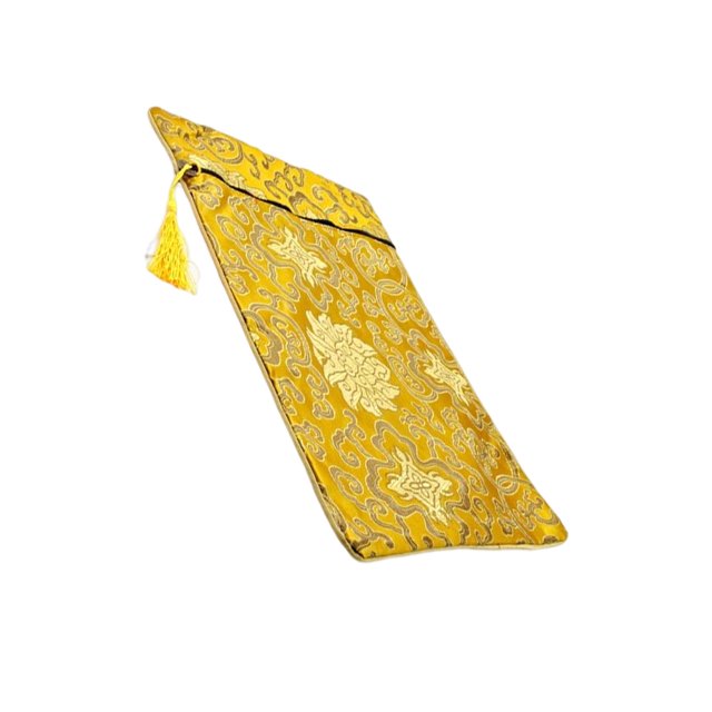 Bolsa Buda cuenta mágica engrosamiento dibujar ligereza bolsa flores vacía Biblia bolsas portátiles libro almacenamiento cadena regalos Almacenamiento y organización del hogar Amarillo 24*34cm Bewildely HA076143-03