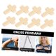 thumbnail image 3 of 50pcs Cross Pendant Wood Cross Bulk Vintage Ornament Christ Cross Charms Cross Necklace Pendant Charm Holder for Necklace, 3 of 5