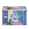 thumbnail image 7 of Yayeee Collapsible Cube Storage Bin with Lid Fabric Closet Decorative Basket with Handles, Purple Window, 7 of 7