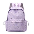 thumbnail image 3 of Cute Book Bag Print Star Backpack Large Capacity Students Bookbags Multiple Pockets Travel Daypack Bag for Teens College Commute (Purple), 3 of 6