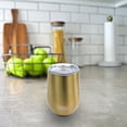 thumbnail image 7 of WAO 12 Ounce Stainless Steel Thermal Wine Tumbler with Lid in Gold, 7 of 7
